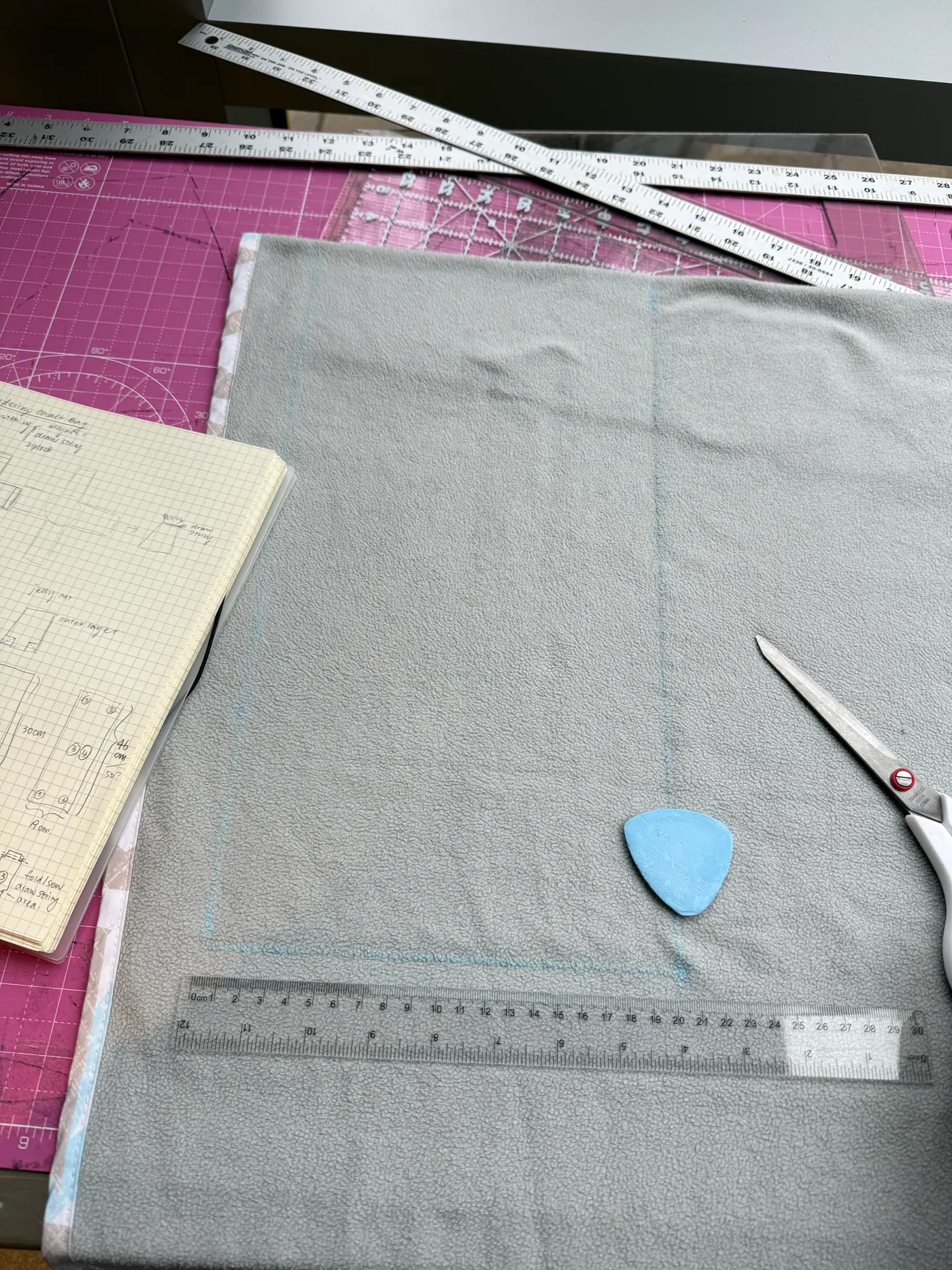 Chalk bag paper process step