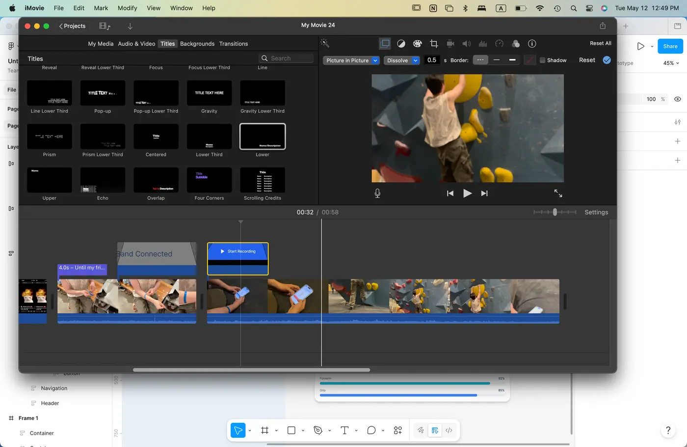 Video editing reflection artifact