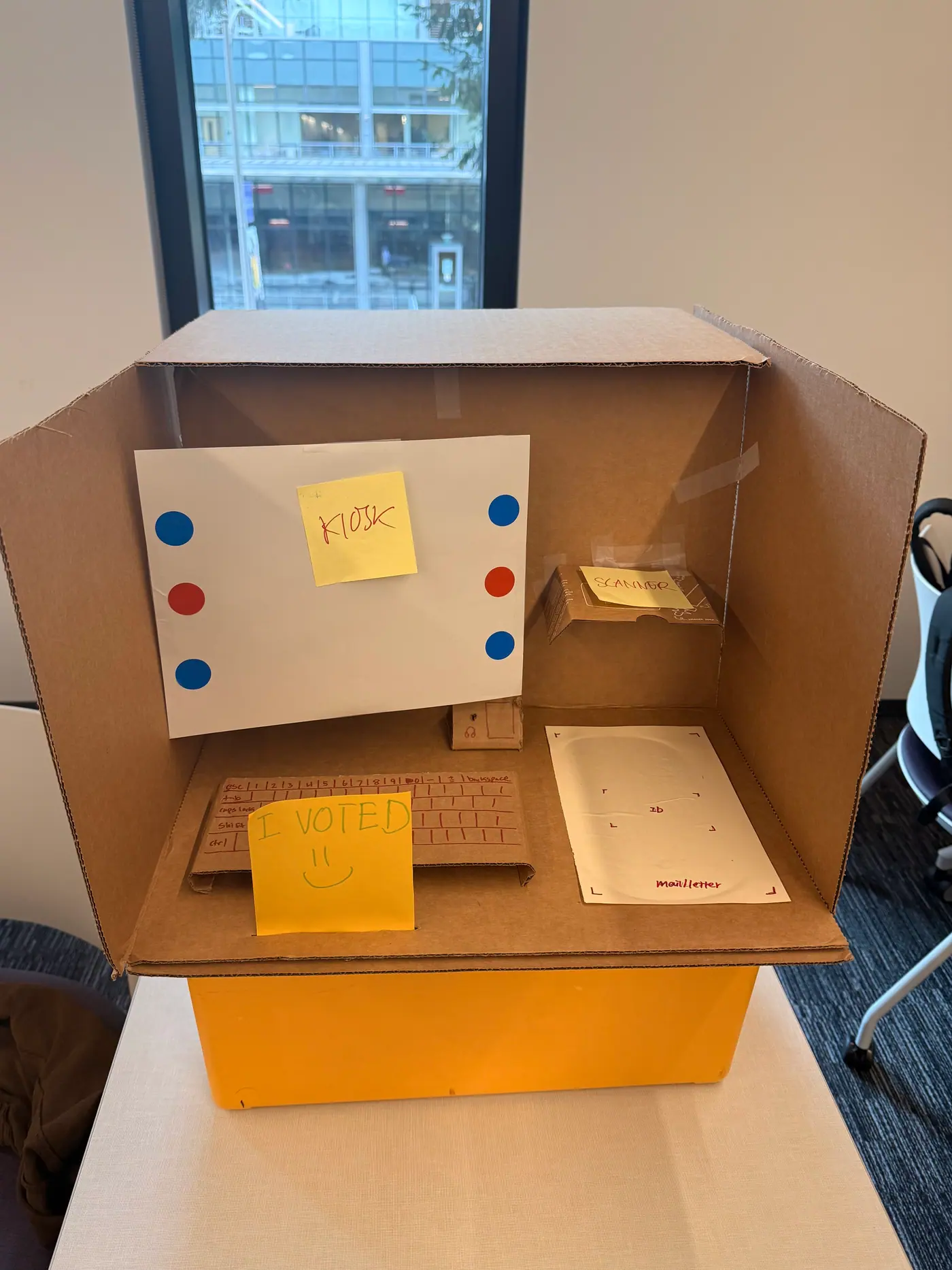 Voting machine prototype detail