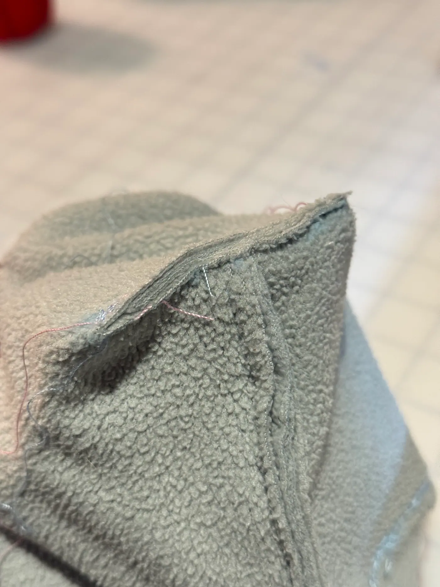 Chalk bag final construction detail