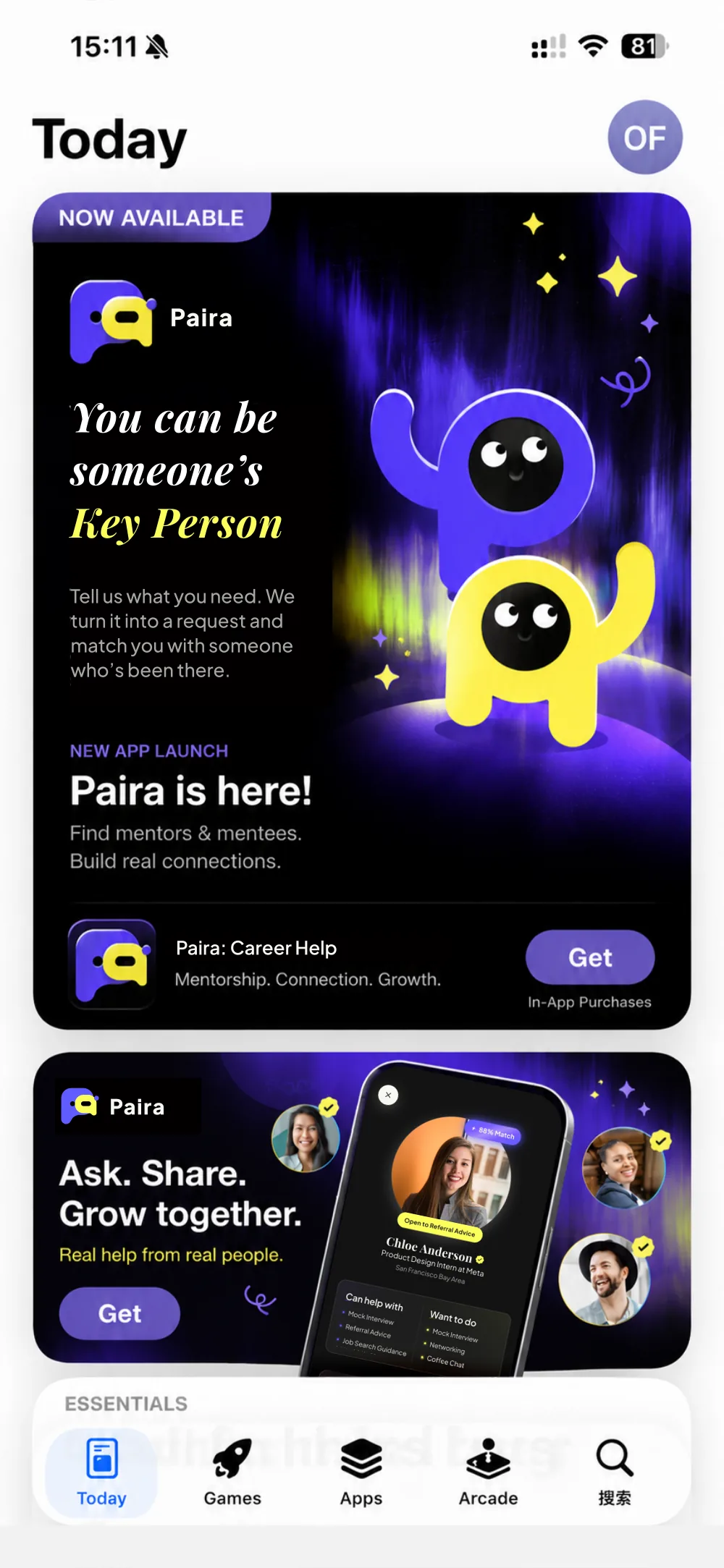 Paira App Store feature mockup
